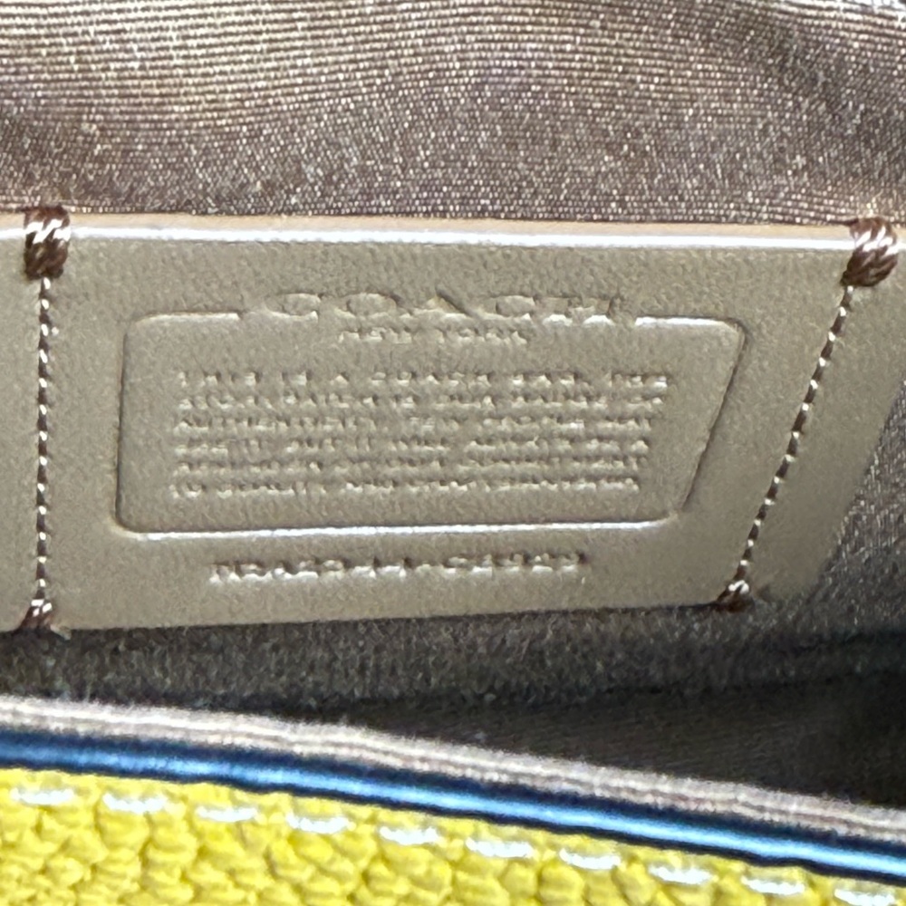 Coach Hudson Small Pack CB929 Buttercup Yellow Pebbled Leather – Like New - Picture 10 of 13